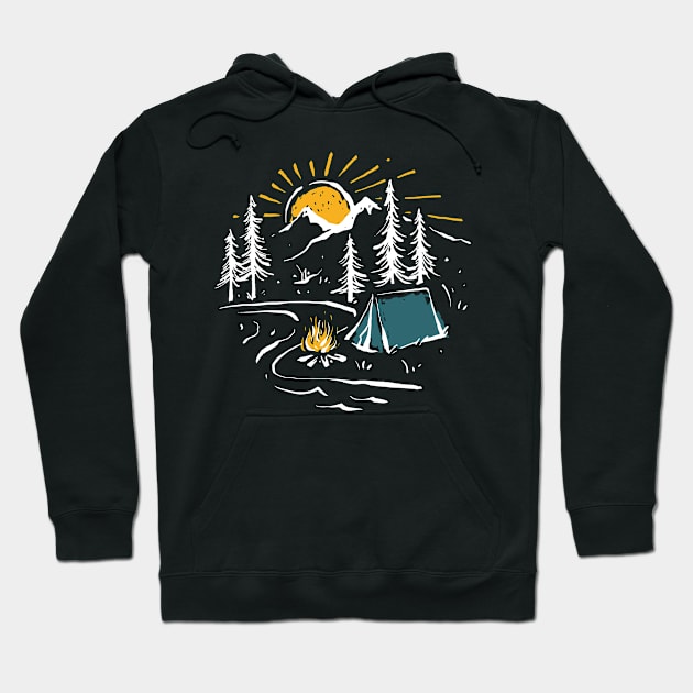 Camping Time Hoodie by micibu